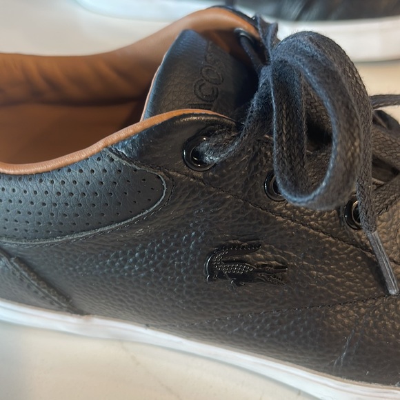 LACOSTE BAYLISS VULC PREMIUM TOP LEATHER SNEAKERS - Picture 6 of 7